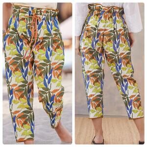 NWT Anthropologie Love Binetti Cropped Boho Amarante Pants